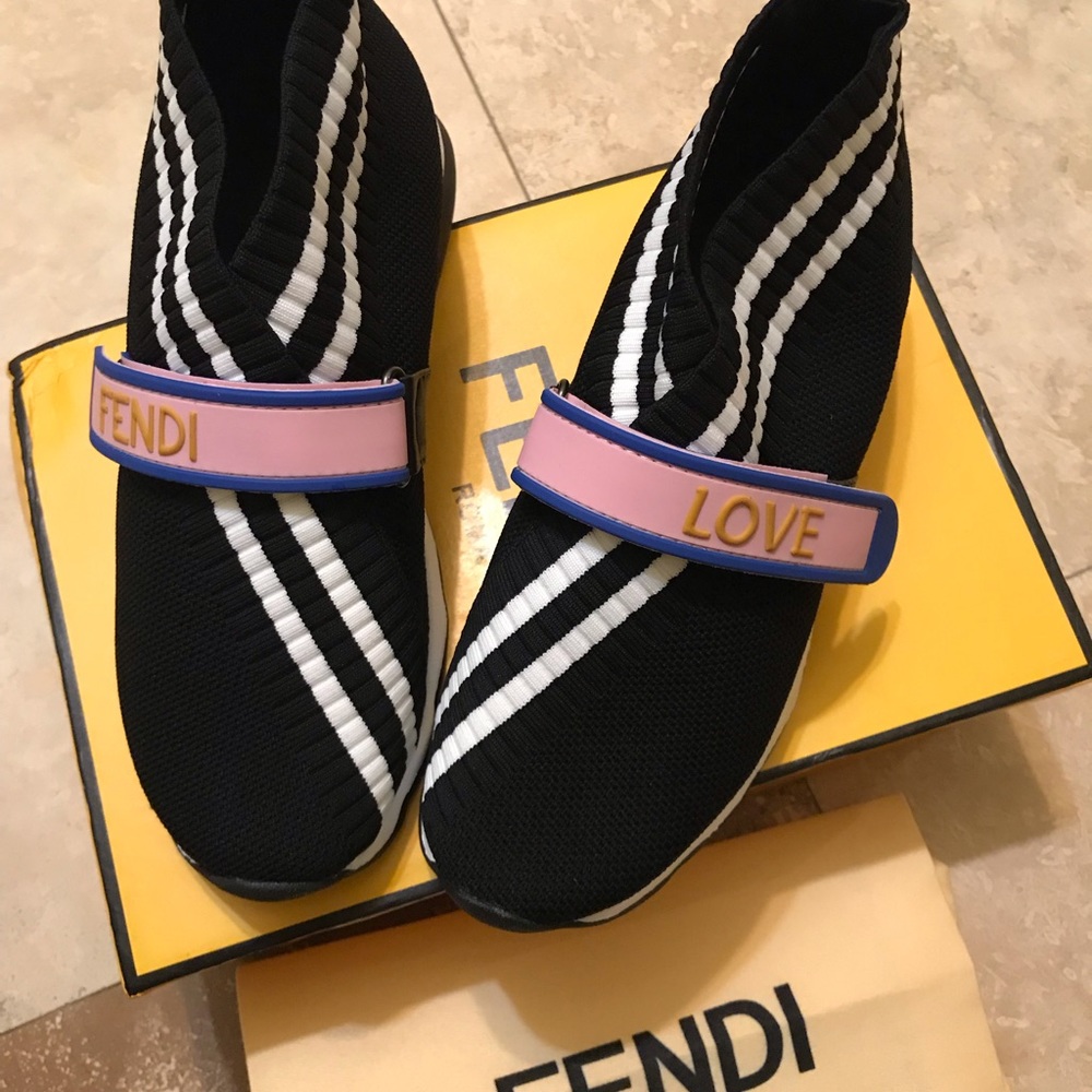 Fendi Women's Rockoko FF Knit Sneakers